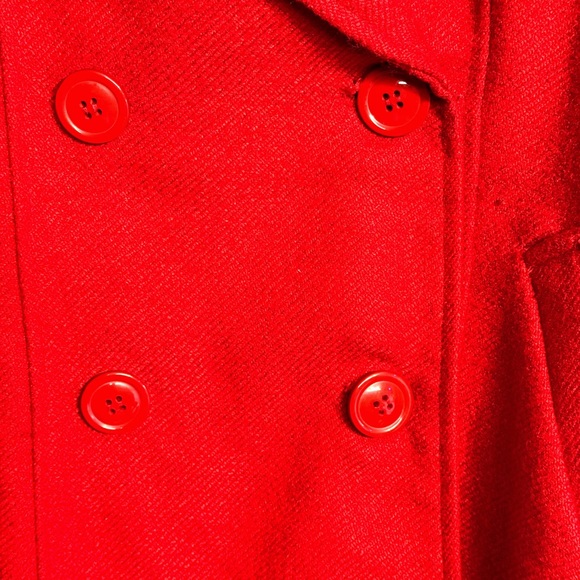Trac Vibrant Red Double-Breasted Trench Coat - Picture 11 of 16